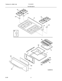 TOP / DRAWER Diagram and Parts List for FLF337ECE  Frigidaire Range