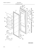 REFRIGERATOR DOOR Diagram and Parts List for GS26HSZDPW6  Frigidaire Refrigerator
