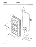 DOOR Diagram and Parts List for FFU14F3AW2  Frigidaire Freezer