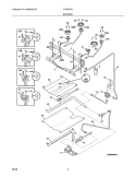BURNER Diagram and Parts List for FGFB79GBF  Frigidaire Range