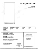 COVER Diagram and Parts List for FRT18C4AW0  Frigidaire Refrigerator