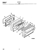 DOOR Diagram and Parts List for MGF354BFDA  Frigidaire Range