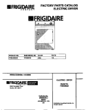 COVER Diagram and Parts List for FDE646GES0  Frigidaire Dryer