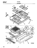 TOP / DRAWER Diagram and Parts List for WGF324BBWB  Frigidaire Range