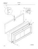 DOOR Diagram and Parts List for GFC25M4HW2  Gibson Freezer