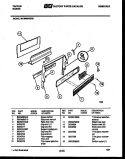 BACKGUARD Diagram and Parts List for 30-3860-23-03  Tappan Range