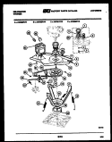 MOTOR AND IDLER ARM CLUTCH Diagram and Parts List for AW600F1D  Kelvinator Washer