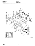 CONTROL PANEL Diagram and Parts List for MLSG62RFW1  Frigidaire Washer Dryer Combo