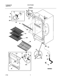 CABINET Diagram and Parts List for CFU17F3AW2  Uni Freezer