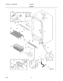 CABINET Diagram and Parts List for UL2500CA0  Electrolux Freezer