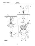 MOTOR & PUMP Diagram and Parts List for FDBB840DC2  Frigidaire Dishwasher