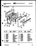 DOOR PARTS Diagram and Parts List for KS220GD2  Frigidaire Range