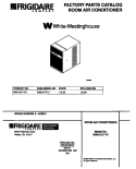 COVER Diagram and Parts List for WAK107Y1V  Frigidaire Air Conditioner