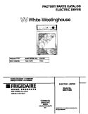 COVER Diagram and Parts List for WDE116REW0  Frigidaire Dryer