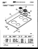 COOKTOP PARTS Diagram and Parts List for RSE37BAL3  Frigidaire Range