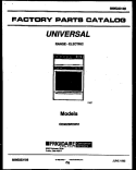 COVER Diagram and Parts List for CE302BP2W1  Frigidaire Range