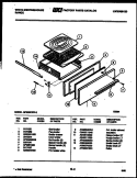 BROILER DRAWER PARTS Diagram and Parts List for GF606KXD0  Frigidaire Range