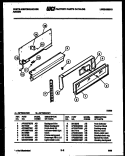BACKGUARD Diagram and Parts List for GF780KXW1  Frigidaire Range