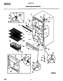 CABINET / CONTROL / SHELVES Diagram and Parts List for MFU14F7FW1  Frigidaire Freezer