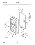 DOOR Diagram and Parts List for FFU21C5AW0  Frigidaire Freezer