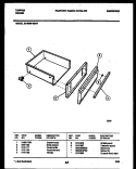 DRAWER PARTS Diagram and Parts List for 30-3860-23-04  Tappan Range