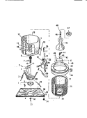 TUBS, BASE Diagram and Parts List for AW501A0W  Kelvinator Washer