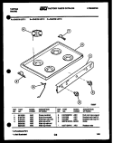 COOKTOP PARTS Diagram and Parts List for 30-2138-66-02  Tappan Range