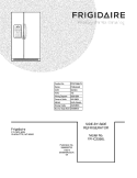 COVER Diagram and Parts List for FPHC2398LF3  Frigidaire Refrigerator