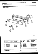 CONSOLE AND CONTROL PARTS Diagram and Parts List for DB120P1  Frigidaire Dishwasher