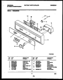 CONSOLE AND CONTROL PARTS Diagram and Parts List for MDB222RBM0  Frigidaire Dishwasher