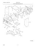 UPPER CABINET / DRUM HEATER Diagram and Parts List for SWSG1031HS0  Westinghouse Washer Dryer Combo