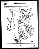BURNER, MANIFOLD AND GAS CONTROL Diagram and Parts List for 76-4967-00-07  Tappan Microwave Oven Combo