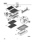 SHELVES Diagram and Parts List for MRT15FNGD0  Frigidaire Refrigerator