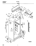 CABINET Diagram and Parts List for FRT16RSCW0  Frigidaire Refrigerator