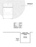 COVER Diagram and Parts List for CRE3580LWA  Crosley Range