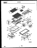 SHELVES AND SUPPORTS Diagram and Parts List for MRT17NRBY0  Frigidaire Refrigerator