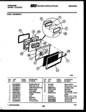 DOOR PARTS Diagram and Parts List for REGC39BNW2  Frigidaire Range