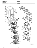 SHELVES Diagram and Parts List for FRS22ZGHD0  Frigidaire Refrigerator