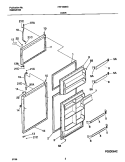 DOORS Diagram and Parts List for FRT16NRGD7  Frigidaire Refrigerator