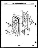 DOOR PARTS Diagram and Parts List for UFP16DL3  Frigidaire Freezer