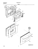 DOOR Diagram and Parts List for PLEB27T8CCA  Frigidaire Wall Oven