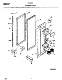 REFRIGERATOR DOOR Diagram and Parts List for FRS26ZGEB4  Frigidaire Refrigerator