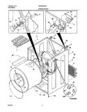 DRY CAB, HEATER Diagram and Parts List for GSEQ642AS1  Frigidaire Dryer