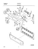 BACKGUARD Diagram and Parts List for GSE3WZCCB  Frigidaire Range