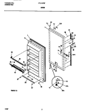 DOOR Diagram and Parts List for FFU14F9FW1  Frigidaire Freezer