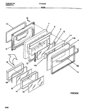 DOOR Diagram and Parts List for FEF352BADC  Frigidaire Range