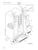 CABINET Diagram and Parts List for PLHS239ZDBB  Frigidaire Refrigerator