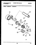 BLOWER AND DRIVE PARTS Diagram and Parts List for DG600AXD1  Frigidaire Dryer