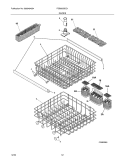 RACKS Diagram and Parts List for FDB955SDC1  Frigidaire Dishwasher