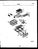 SHELVES AND SUPPORTS Diagram and Parts List for ATG173NLD0  Frigidaire Refrigerator